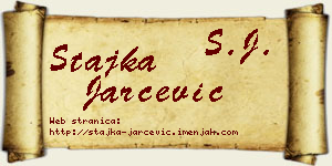 Stajka Jarčević vizit kartica
